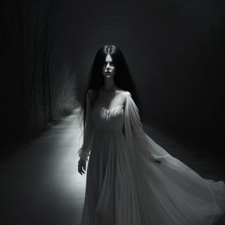 La aterradora mujer de blanco en la carretera, historia paranormal